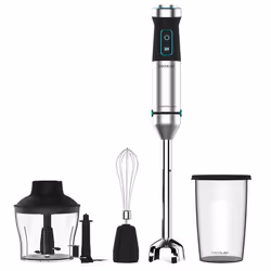 Cecotec 04272, Mélangeur par immersion, 0,8 L, Pileur de glace, 1500 W, Noir, Acier inoxydable
