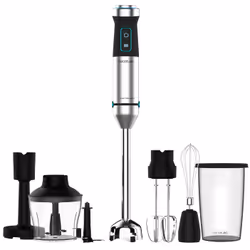 Cecotec Power TitanBlack 1500 XL PerfectCream&Crush Mélangeur par immersion 1500 W Noir, Vert, Acier inoxydable
