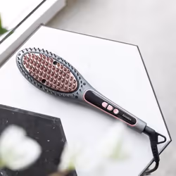 Cecotec Bamba InstantCare 1100 Smooth Brush Brosse à lisser À chaleur Gris, Rose 61 W 3 m