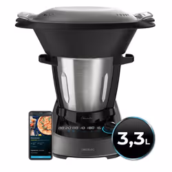 Cecotec 04341 robot de cuisine 1600 W 3,3 L Noir, Acier inoxydable Balances intégrées