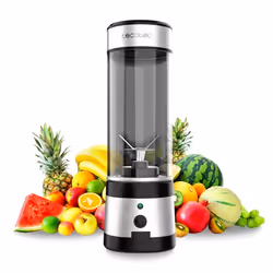 Cecotec 04396 blender 0,4 L Mixeur portable 126 W Noir, Acier inoxydable
