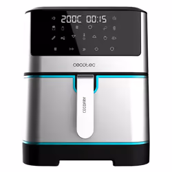 Cecotec 04984, Friteuse sans huile, 8 L, 30 °C, 230 °C, Unique, Noir, Acier inoxydable