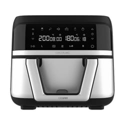 Cecotec Cecofry Dual 9000 Unique 9 L Autonome 2850 W Friteuse d’air chaud Noir, Acier inoxydable