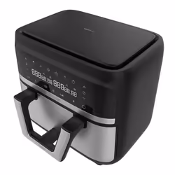 Cecotec Cecofry Dual 9000 Unique 9 L Autonome 2850 W Friteuse d’air chaud Noir, Acier inoxydable