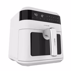 Cecotec Cecofry Experience Window White 6000 Unique 6 L Autonome 1300 W Friteuse d’air chaud Noir, Blanc