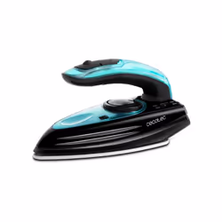 Cecotec GoForce 8000 Folding Titanium, Fer à repasser à sec ou à vapeur, Semelle Titanium, 1,9 m, 53 g/min, Noir, Bleu, 15 g/ ...