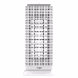 Cecotec 05311, Chauffage de ventilateur électrique, Vitrocéramique, Intérieure, Acier inoxydable, Blanc, 2000 W, 1000 W