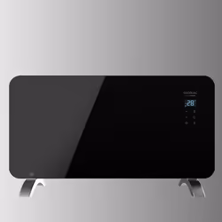 Cecotec Ready Warm 6720 Crystal Connection Intérieure Noir, Argent 1500W