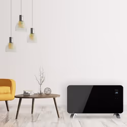 Cecotec Ready Warm 6720 Crystal Connection Intérieure Noir, Argent 1500W