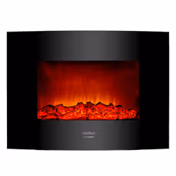 Cecotec Ready Warm 2200 Curved Flames Intérieure Cheminée encastrée Electrique Noir