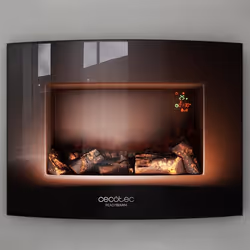 Cecotec Ready Warm 2200 Curved Flames Intérieure Cheminée encastrée Electrique Noir