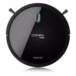 Cecotec Conga 1099 Connected, Sans sac, Noir, Rond, 0,5 L, 64 dB, Auto, Edge, Manuel, Spirale