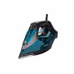 Cecotec 05570, Fer à vapeur, Semelle en céramique, 225 g/min, Couleur aqua, Noir, 65 g/min, Intégré