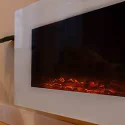 Cecotec Foyer électrique décoratif Ready Warm 2250 Curved Flames. 2000 W, Taille 22", WiFi, 2 Niveaux de Puissance, Télécommande, Panneau incurvé, Min - Vue supplémentaire 5