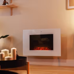 Cecotec Foyer électrique décoratif Ready Warm 2250 Curved Flames. 2000 W, Taille 22", WiFi, 2 Niveaux de Puissance, Télécommande, Panneau incurvé, Min - Vue supplémentaire 6