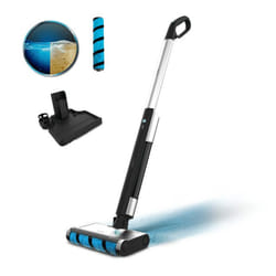 Cecotec FreeGo Wash Balai électrique Batterie Sec&humide Sans sac 40 W Noir, Bleu