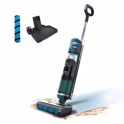 Cecotec FreeGo Wash&Vacuum Balai électrique Batterie Humide Sans sac Noir, Bleu 3 Ah