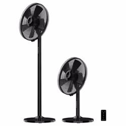 Cecotec 05875, Ventilateur à lame domestique, Noir, Sol, Table, 60°, Boutons, 7 h