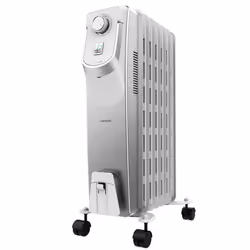 Cecotec 05886, Chauffage électrique à bain d’huile, Huile, Intérieure, Sol, Blanc, Boutons, Rotatif