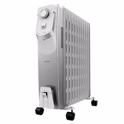 Cecotec 05890, Chauffage électrique à bain d’huile, Huile, Intérieure, Sol, Blanc, Boutons, Rotatif
