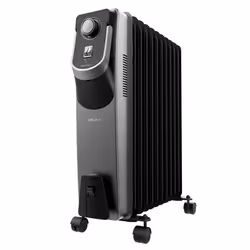 Cecotec ReadyWarm 11000 Space 360º Black, Chauffage électrique à infrarouge, Huile, Intérieure, Sol, Noir, 2500 W