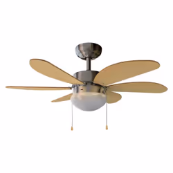 Cecotec 05938, Ventilateur à lame domestique, Blanc, Bois, Plafond, 81 cm, Secteur, 50 W