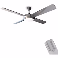 Cecotec EnergySilence Aero 570, Ventilateur à lame domestique, Acier inoxydable, Plafond, 132 cm, Sans fil, Secteur