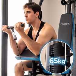 Cecotec Drumfit HomeGym 2000 Double Multiestación Biceps, Poitrine, Avant-bras, Épaules, Triceps