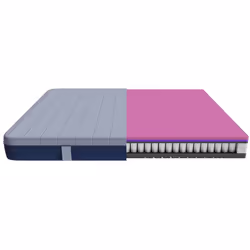 Flow e-Hybrid Matelas viscoélastique avec housse, 4 couches d`une hauteur de 28 cm, pour une fermeté moyenne-élevée, noyau av ...