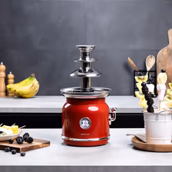 Cecotec 08020 fontaine à chocolat Rouge, Acier inoxydable 90 W 350 g