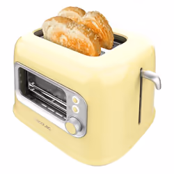 Cecotec RetroVision Yellow, 2 part(s), Acier inoxydable, Jaune, Boutons, Niveau, Rotatif, Chine, 700 W, 220 - 240 V