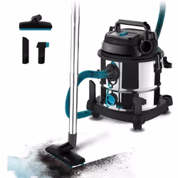 Aspirateur de liquides et solides en métal, ultra-résistant et compact pour une plus grande durabilité. Il comprend deux filt ...