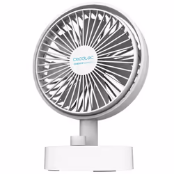 Cecotec EnergySilence 2000, Ventilateur à lame domestique, Blanc, Sol, Table, 15,2 cm, Rotatif, Batterie, USB