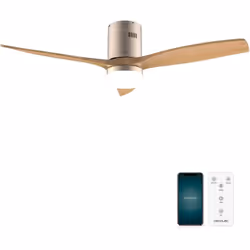 Cecotec Ventilateur de plafond avec lampe EnergySilence Aero 5600 Aqua GoldLightWood Connected