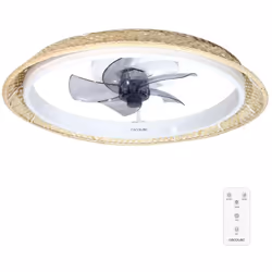 Cecotec Ventilateur de plafond avec lampe EnergySilence LampAero 620 Natural Design