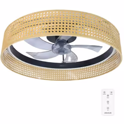 Cecotec Ventilateur de plafond avec lampe EnergySilence LampAero 600 Beige Design