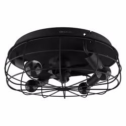 Cecotec 08638, Ventilateur à lame domestique, Noir, Plafond, 2 h, Secteur, 4 lampe(s)
