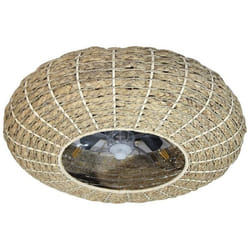 Cecotec Ventilateur de plafond avec lampe EnergySilence LampAero 650 Natural Wicker