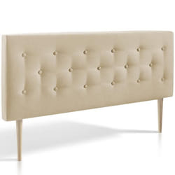 TÊTE DE LIT OSLO BEIGE 140X60 CAPITONNÉE SCANDINAVE