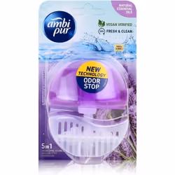 Ambi Pur - Bloc WC support + recharge 55 ml 5 en 1 Lavande Romarin