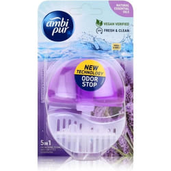 Ambi Pur - Bloc WC support + recharge 55 ml 5 en 1 Lavande Romarin
