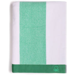 Benetton - serviette de plage 90X160 cm 450 G/M2 éponge 100 % coton vert casa Vert