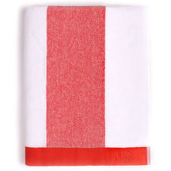 Benetton - casa 100 % coton 450 G/M2 serviette de plage ( 90X160 cm) rouge - Rouge