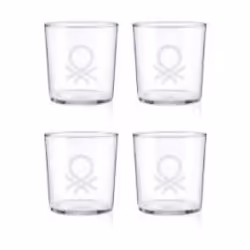 Benetton BE-0266, Transparent, 4 pièce(s), Claire, 330 ml
