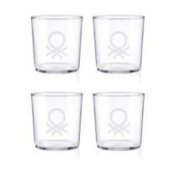 Benetton BE-0266 verre à eau Transparent 4 pièce(s) 330 ml