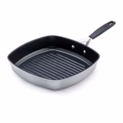 Masterpro BGEU-3771, Carré, Poêle grill, Noir, Acier inoxydable, Fusion HR, Aluminium, Vitrocéramique, Gaz, Halogène, Inducti ...