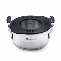 Masterpro BGEU-3777 casserole à sauce 1,5 L Rond Noir, Acier inoxydable, Transparent