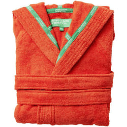 Benetton - Rainbow peignoir capuche 100% coton rouge m/l 360 gsm