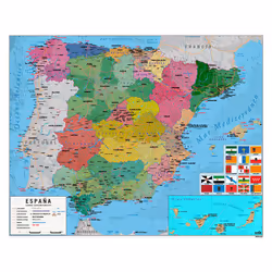Il mesure 40 x 50 cm et est imprimé sur du papier brillant de haute qualité de 150 g/m². Il est expédié roulé.