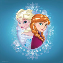 Impression 30x30 cm disney frozen anna et elsa